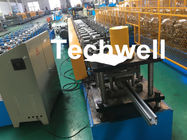 PPGI , Galvanized Steel Guide Rail Roll Forming Machine With Disk Saw Cutting For Making Shutter Door Slats
