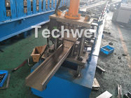 GCr15 Steel Sheet C Section Cold Roll Former With Hydraulic Cutting & Punching , PLC Control